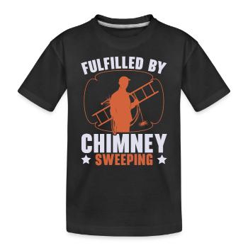 Rempli de chuchoteur de cheminée de ramoneur - T-shirt bio Premium Enfant - noir - Devant