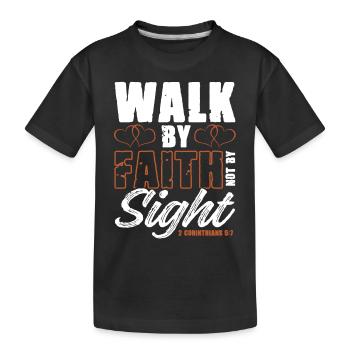 aller avec la foi - T-shirt bio Premium Enfant - noir - Devant