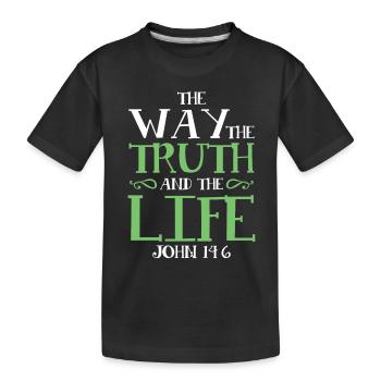 der weg das leben die wahrheit - Kinder Premium Bio T-Shirt - Schwarz - Vorne