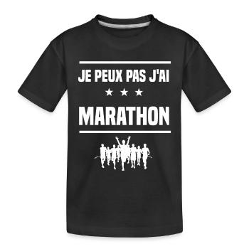 Je Peux Pas J'ai marathon humour coureur - T-shirt bio Premium Enfant - noir - Devant