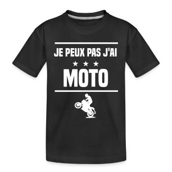 Je Peux Pas J'ai moto humour motard - T-shirt bio Premium Enfant - noir - Devant
