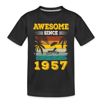Awesome seit 1957 Vintage Geburtstagsgeschenk - Kinder Premium Bio T-Shirt - Schwarz - Vorne