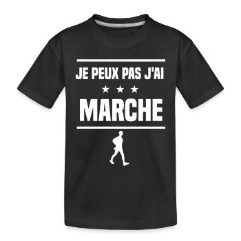 Je Peux Pas J'ai marche humour marcheur - T-shirt bio Premium Enfant - noir - Devant