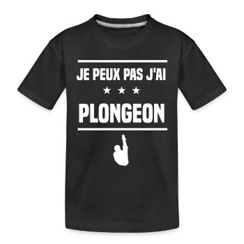 Je Peux Pas J'ai plongeon humour plongeur - T-shirt bio Premium Enfant - noir - Devant