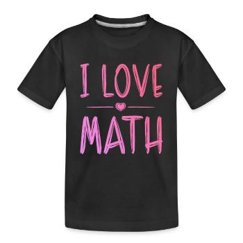 Ich liebe Mathe - Kinder Premium Bio T-Shirt - Schwarz - Vorne