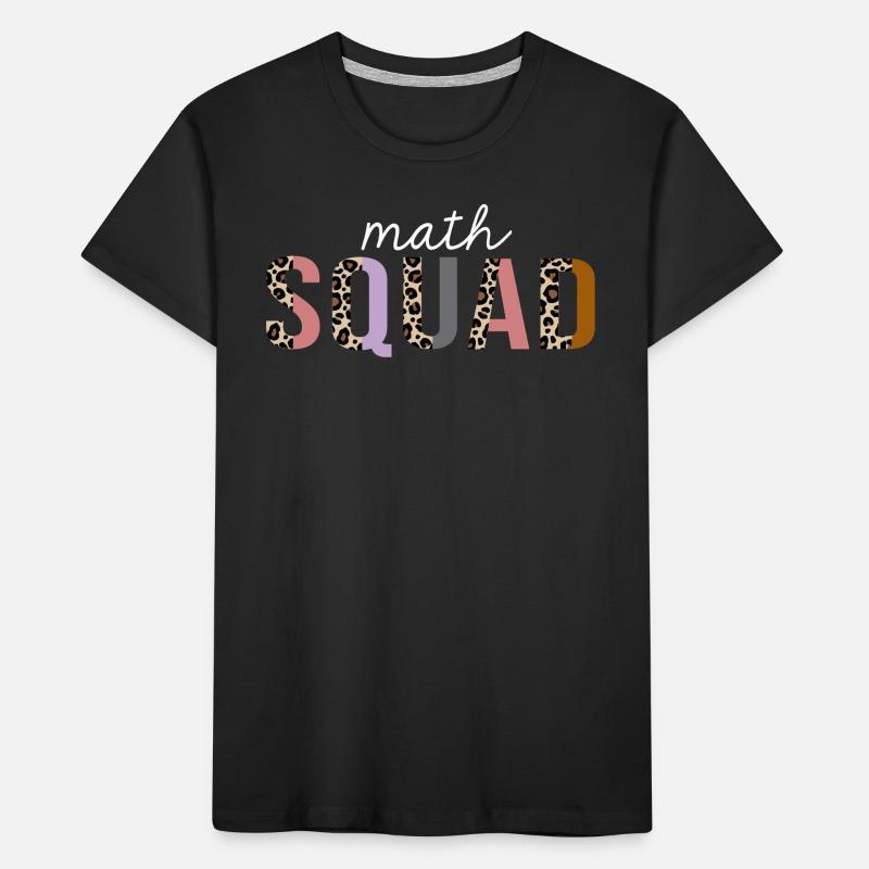 Math Squad Leopard Print Drôle cadeau T-shirt bio Premium Enfant