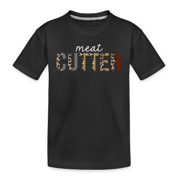 Fleisch Cutter Leopard Print Lustiges Geschenk - Kinder Premium Bio T-Shirt - Schwarz - Vorne
