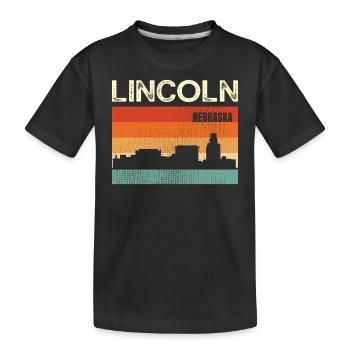 Lincoln Nebraska - Kinder Premium Bio T-Shirt - Schwarz - Vorne