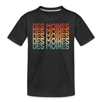 Des Moines Iowa - T-shirt bio Premium Enfant - noir - Devant