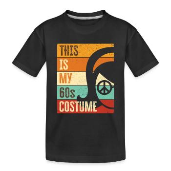 60s Sixties 1960s Party Outfit Costume - Kids' Premium Organic T-Shirt - black - Front