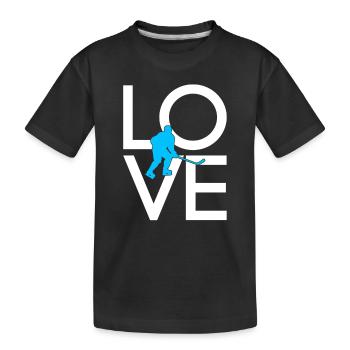 Hockey sur glace - T-shirt bio Premium Enfant - noir - Devant