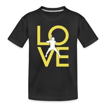 Baseball - Kids' Premium Organic T-Shirt - black - Front