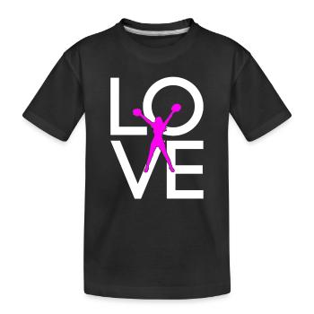 cheerleading - Kids' Premium Organic T-Shirt - black - Front