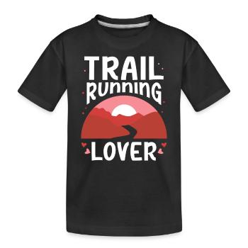 Trail Running Lovers Trail Running Course - T-shirt bio Premium Enfant - noir - Devant
