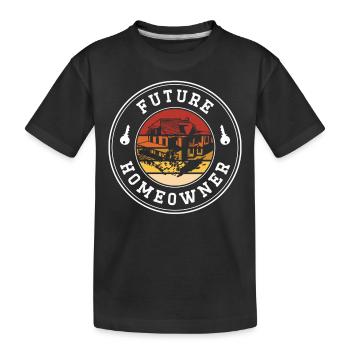 Futur propriétaire propriétaire propriétaire - T-shirt bio Premium Enfant - noir - Devant