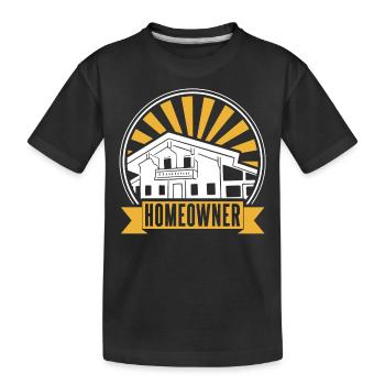Propriétaire Propriétaire Propriétaire Hôte - T-shirt bio Premium Enfant - noir - Devant