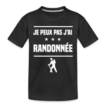 Je Peux Pas J'ai randonnée humour randonneur - T-shirt bio Premium Enfant - noir - Devant