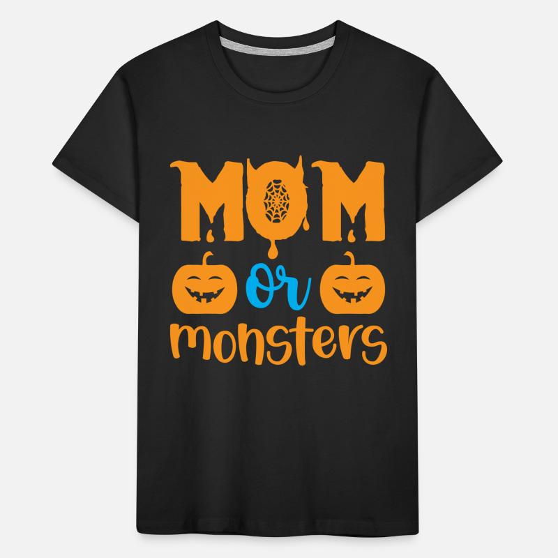 Mama oder Monster - Halloween-Humor Kinder Premium Bio T-Shirt