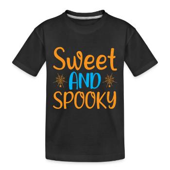 Süß und gruselig - Halloween-Humor - Kinder Premium Bio T-Shirt - Schwarz - Vorne