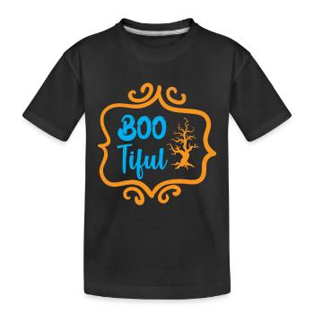 Boo tiful - Halloween-Humor - Kinder Premium Bio T-Shirt - Schwarz - Vorne