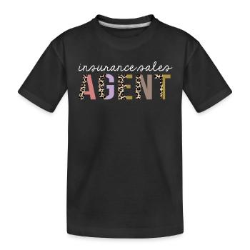 Versicherung Handelsvertreter Leopard Print Lustiges Geschenk - Kinder Premium Bio T-Shirt - Schwarz - Vorne