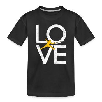 Fencing - Kids' Premium Organic T-Shirt - black - Front
