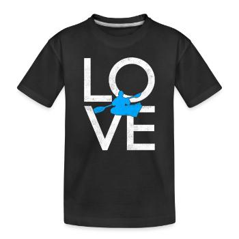 Kanu - Kinder Premium Bio T-Shirt - Schwarz - Vorne