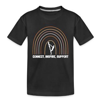 Acroyoga Manual Acro Yoga Yogi - Kinder Premium Bio T-Shirt - Schwarz - Vorne