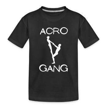 Acroyoga Manual Acro Yoga Yogi - Kinder Premium Bio T-Shirt - Schwarz - Vorne