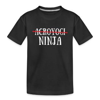 Acroyoga Manual Acro Yoga Yogi - Kinder Premium Bio T-Shirt - Schwarz - Vorne