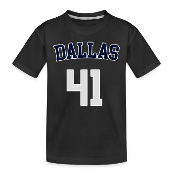 Dallas 41 - Kinder Premium Bio T-Shirt - Schwarz - Vorne