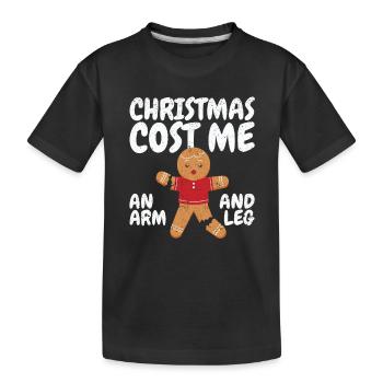 Noël m’a coûté un bras et une jambe - T-shirt bio Premium Enfant - noir - Devant