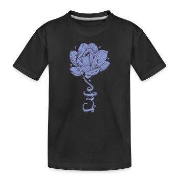 Lotus Flower Life comme fleur de tige - T-shirt bio Premium Enfant - noir - Devant