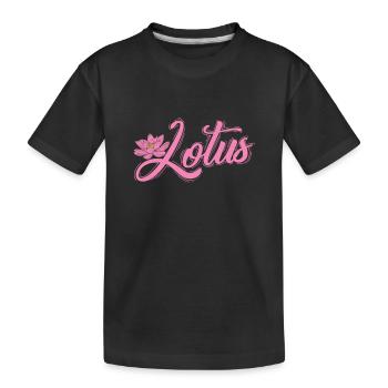 Lotus Lotus Flower Plant Flower Garden - Kids' Premium Organic T-Shirt - black - Front