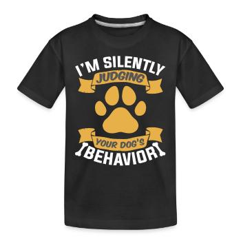 Dresseur de chien jugeant le comportement du chien Dressage de chien - T-shirt bio Premium Enfant - noir - Devant