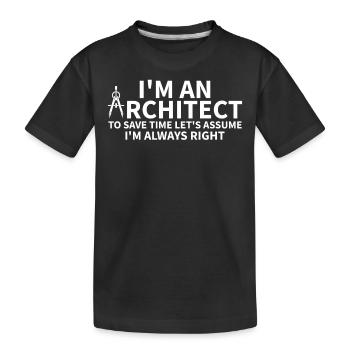 Je suis un architecte pour gagner du temps Supposons que je suis Alw - T-shirt bio Premium Enfant - noir - Devant