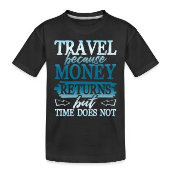 temps de voyage - T-shirt bio Premium Enfant - noir - Devant