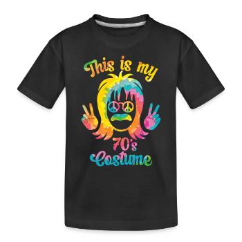 Costume de fête des années 70 des années 1970 des années soixante-dix - T-shirt bio Premium Enfant - noir - Devant
