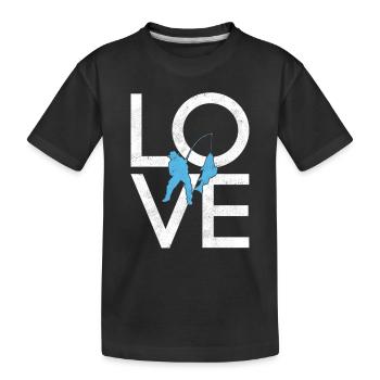 Angling - Kids' Premium Organic T-Shirt - black - Front