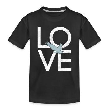 Adler - Kinder Premium Bio T-Shirt - Schwarz - Vorne