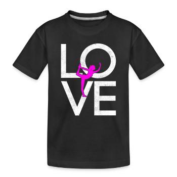 Yoga - Kids' Premium Organic T-Shirt - black - Front