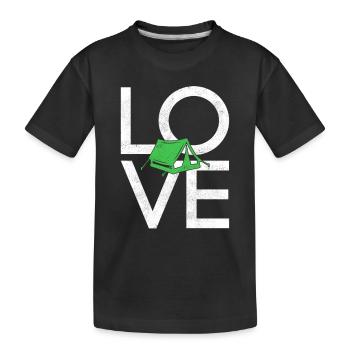 Camping - Kids' Premium Organic T-Shirt - black - Front