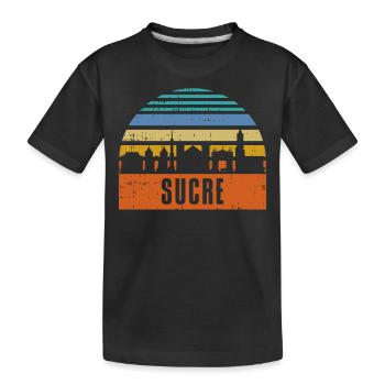 Sucre Bolivien Skyline - Kinder Premium Bio T-Shirt - Schwarz - Vorne