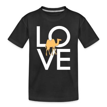 Kamel - Kinder Premium Bio T-Shirt - Schwarz - Vorne