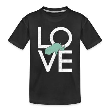Nashorn - Kinder Premium Bio T-Shirt - Schwarz - Vorne