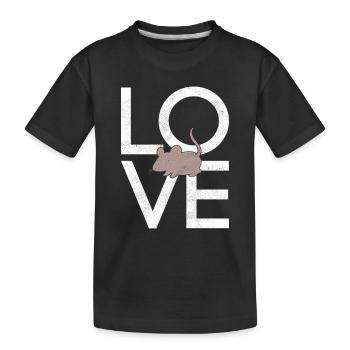 Maus - Kinder Premium Bio T-Shirt - Schwarz - Vorne