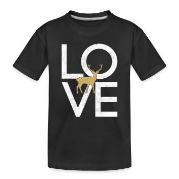 Cerf - T-shirt bio Premium Enfant - noir - Devant