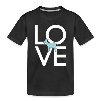 Ziege - Kinder Premium Bio T-Shirt - Schwarz - Vorne