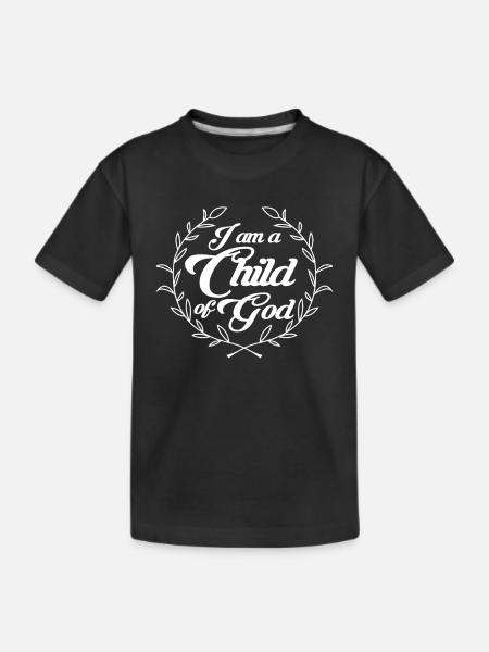 I Am a Child of God Christian Salvation Quote God - Kids' Premium Organic T-Shirt - black