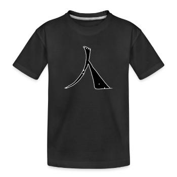 Mensch Chinesische Schrift Zeichen Symbol - Kinder Premium Bio T-Shirt - Schwarz - Vorne